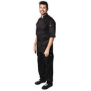 Chefs Works Montreal Cool Vent Unisex Short Sleeve Chefs Jacket Black 3XL