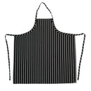 Chef Works Premium Woven Bib Apron Black and White Stripe