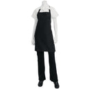 Chef Works Latzschürze mit zwei aufgesetzten Taschen, Schwarz