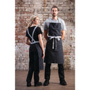 Tablier à bavette Southside X-Cross Back Denim Noir
