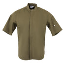 Southside Kochjacke mit Stehkragen, Khaki, Größe M