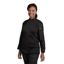 Chef Works Hartford Veste de chef légère zippée pour femme Noir XS