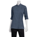 Chef Works Hartford Veste de chef légère zippée pour femme Bleu XXL