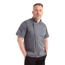 Chef Works Unisex Springfield Lightweight Short Sleeve Zipper Coat Ink Blue Size XL