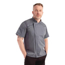 Chef Works Unisex Springfield Lightweight Short Sleeve Zipper Coat Ink Blue Size XS