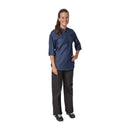 Southside NY Queens Womens Denim Lightweight Chefs Shirt Size S