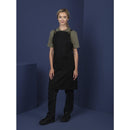 Southside Linen Blend Bib Apron Black