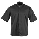 Southside Band Collar Chefs Jacket Noir Taille XL