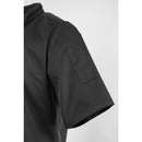 Southside Band Collar Chefs Jacket Noir Taille S