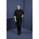 Southside Band Collar Chefs Jacket Noir Taille XL