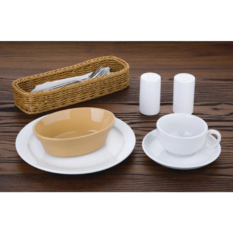 Olympia Ovale Kuchenschalen aus Steingut, 161 x 116 mm, 6 Stück