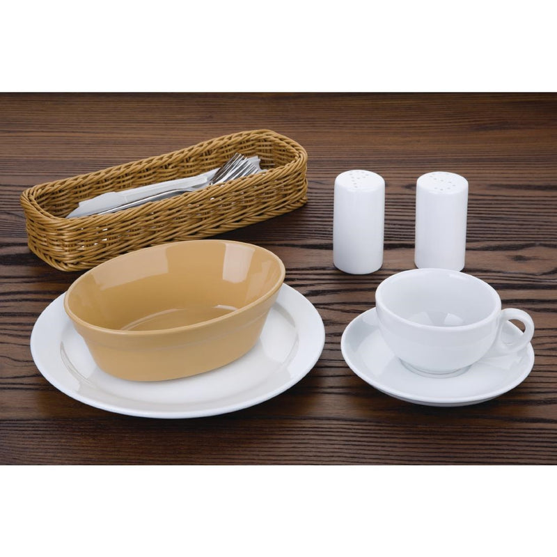 Olympia Ovale Kuchenschalen aus Steinzeug, 180 x 133 mm, 6 Stück