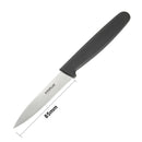 Hygiplas Schälmesser mit gerader Klinge, Schwarz, 7,5 cm