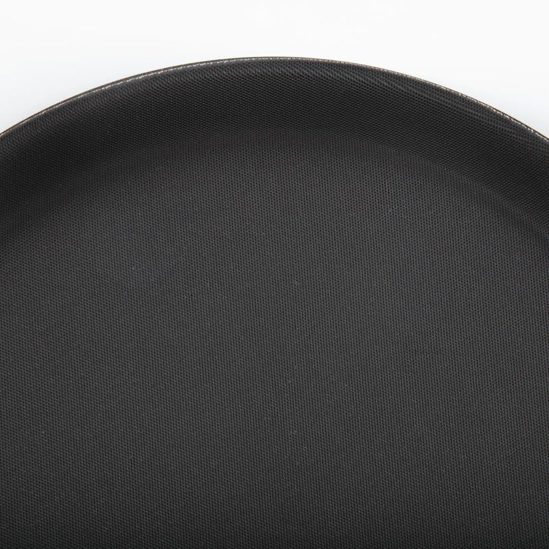 Olympia Kristallon Polypropylene Round Non-Slip Tray Black 280mm