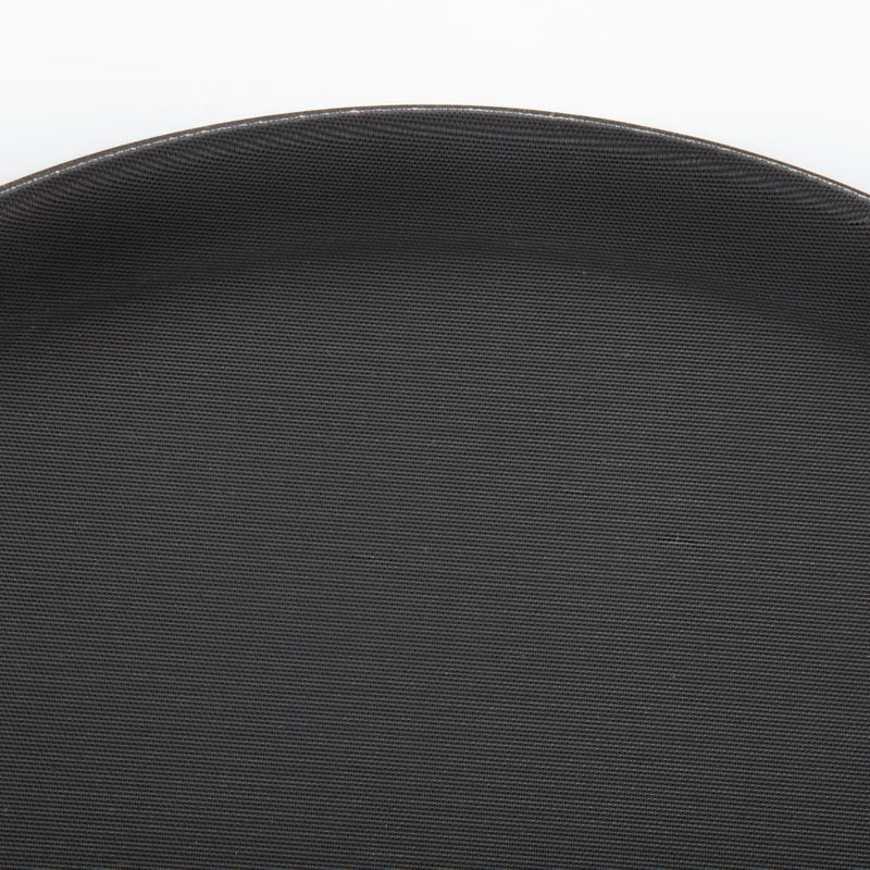 Olympia Kristallon Polypropylene Round Non-Slip Tray Black 356mm