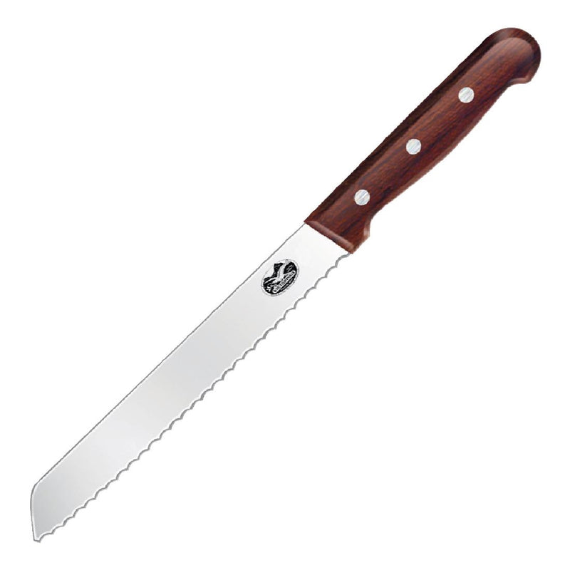 Victorinox Brotmesser mit Holzgriff und Wellenschliff, 21,5 cm