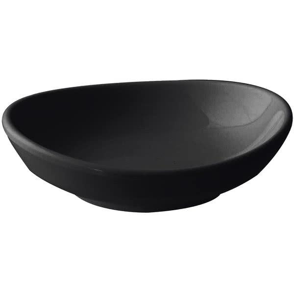 Classic Black Round Melamine Saucer -12/case - Kitchway.com