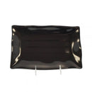 Melamine Wave Rectangular Plate Classic Black- 12/case - Kitchway.com