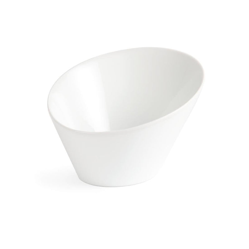 Whiteware Ovale, schräge Schüsseln, 154 x 133 mm, 335 ml, 4 Stück