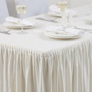 Couverture et plinthe de dessus de table crème - Style Plissé