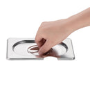 Vogue Edelstahl 1/9 Gastronorm-Deckel mit Kerbe