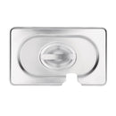 Vogue Edelstahl 1/9 Gastronorm-Deckel mit Kerbe