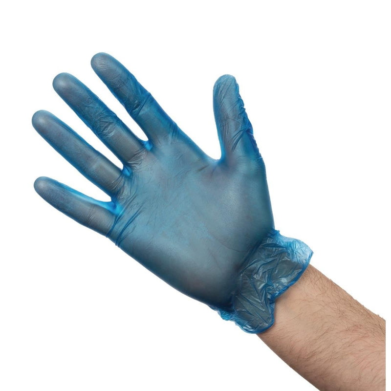 Vogue Vinyl-Handschuhe, gepudert, Blau, Extra Large (100 Stück)