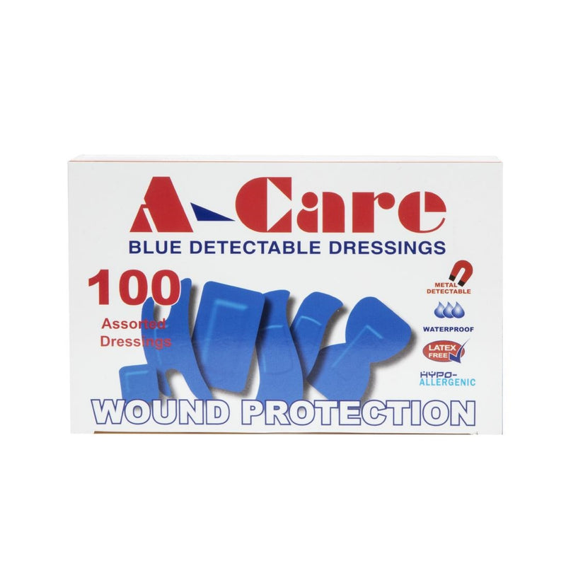 A-care Blue Assorted Plasters (Pack of 100)