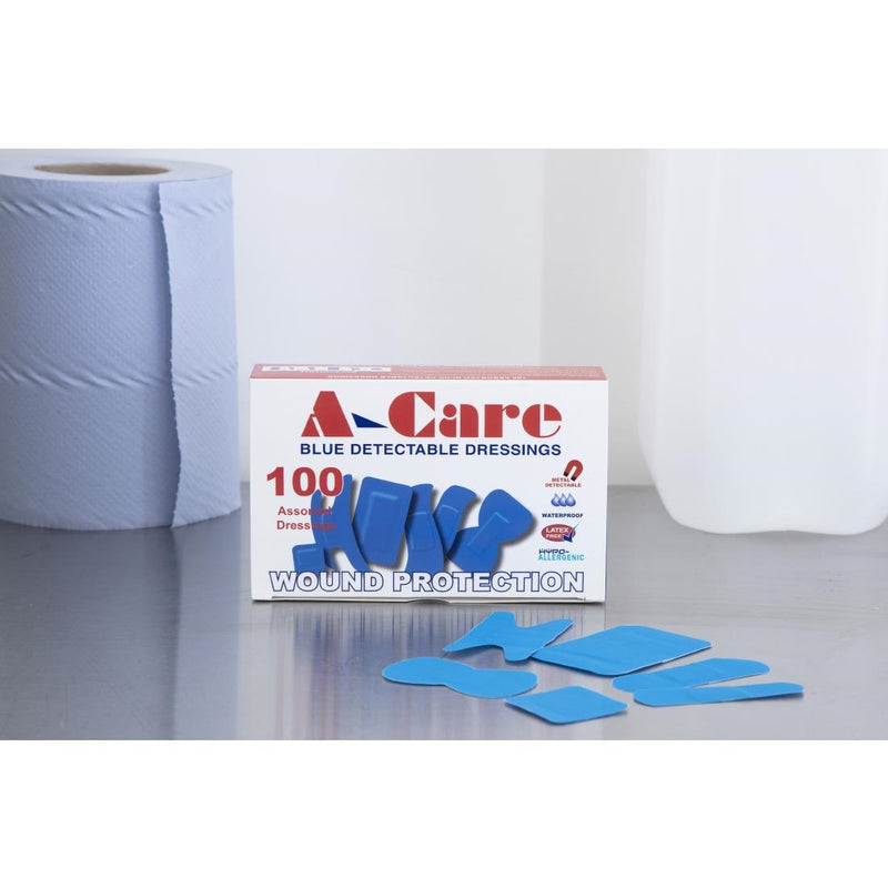 A-care blaue, sortierte Pflaster (100 Stück)