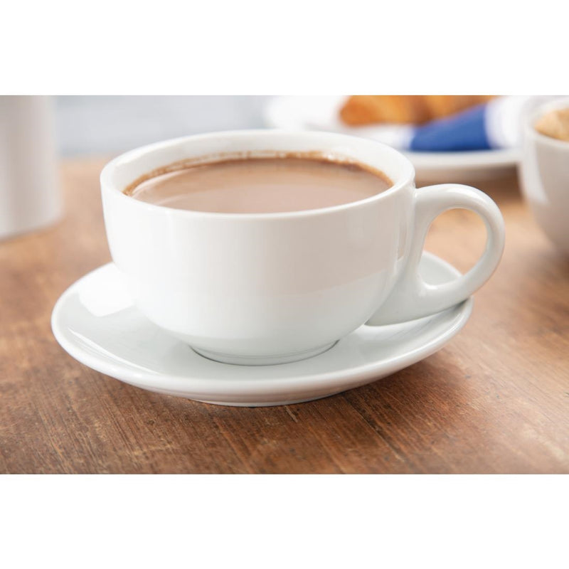 Olympia Whiteware Cappuccino-Tassen, 284 ml, 12 Stück