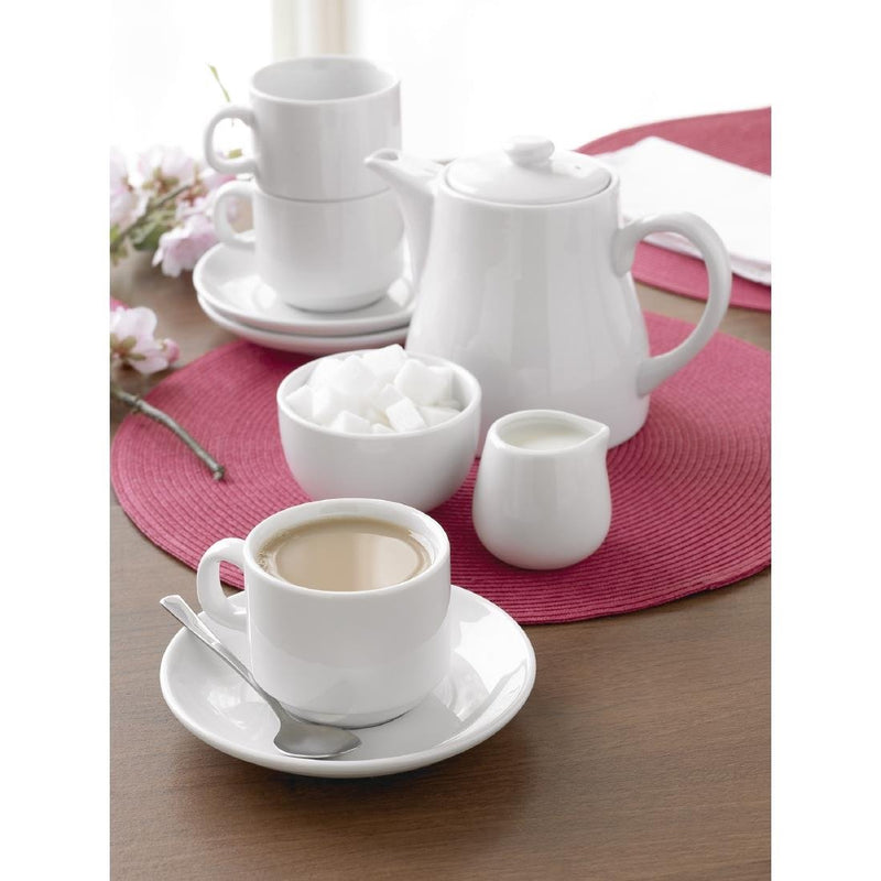 Olympia Whiteware Cappuccino Saucers (Pack of 12)