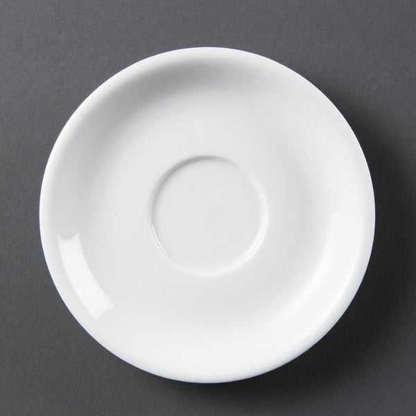 Olympia Whiteware Cappuccino Saucers (Pack of 12)