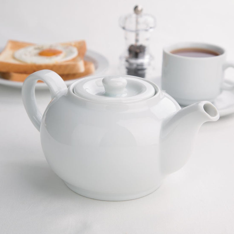 Olympia Whiteware Teekannen, 852 ml, 4 Stück