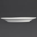 Olympia Whiteware Teller mit breitem Rand, 202 mm, 12 Stück