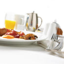 Olympia Whiteware Teller mit breitem Rand, 310 mm, 6 Stück