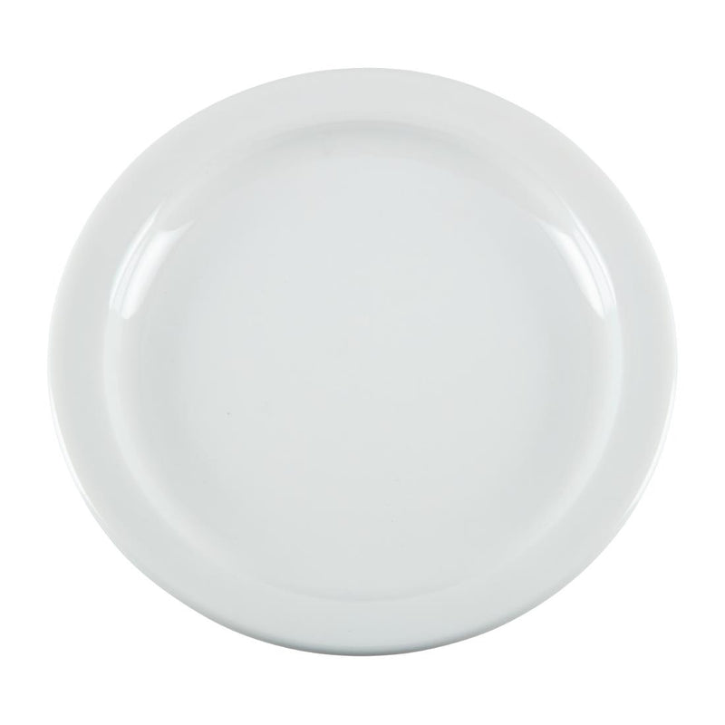 Olympia Whiteware Teller mit schmalem Rand, 150 mm, 12 Stück