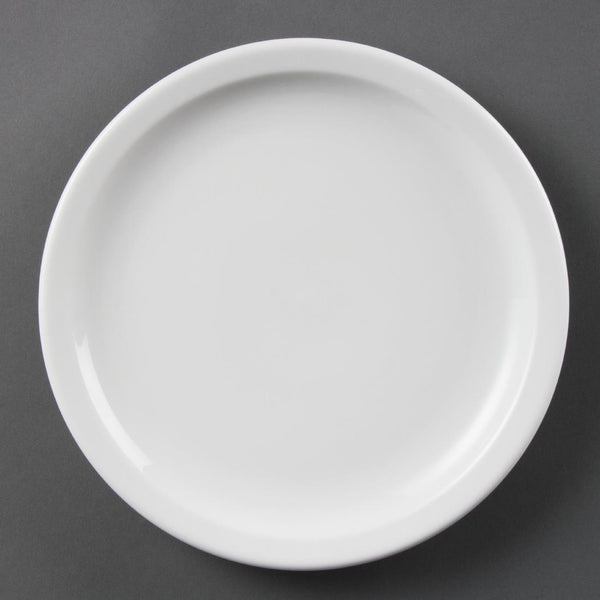 Olympia Whiteware Teller mit schmalem Rand, 230 mm, 12 Stück