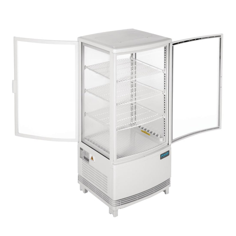 Polar C-Serie Kühlschrank mit gebogener Tür, 86 l, Weiß