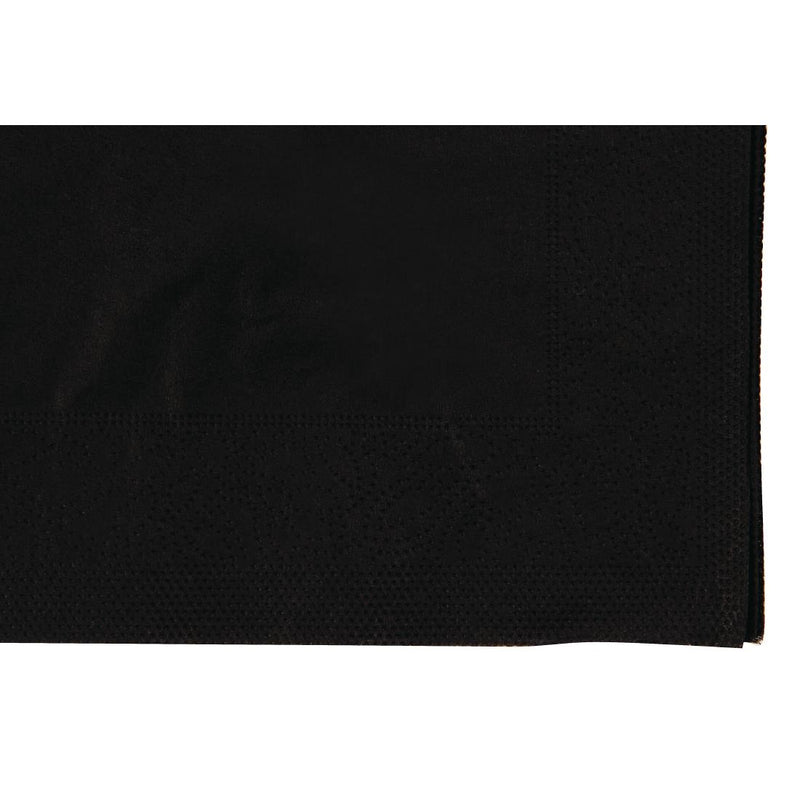 Swantex Cocktailserviette, Schwarz, 25 x 25 cm, 2-lagig, 1/4-Faltung (2000 Stück)