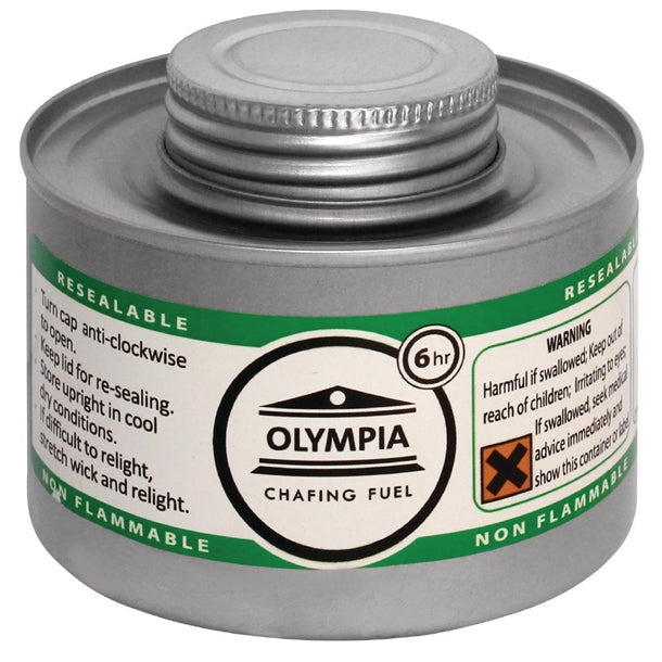 Olympia Liquid Chafing Fuel mit Docht, 6 Stunden, 12 Stück