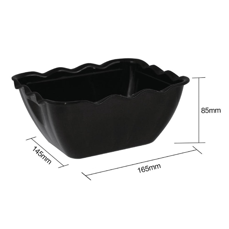 Olympia Kristallon Salad Crocks 750ml Black