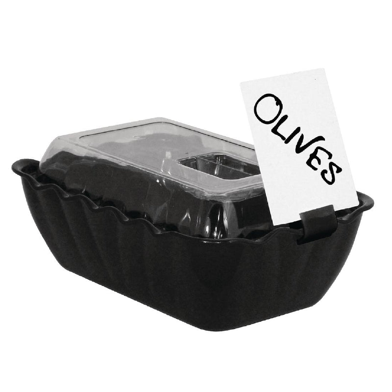 Olympia Kristallon Kartenclip, Schwarz, 10 Stück