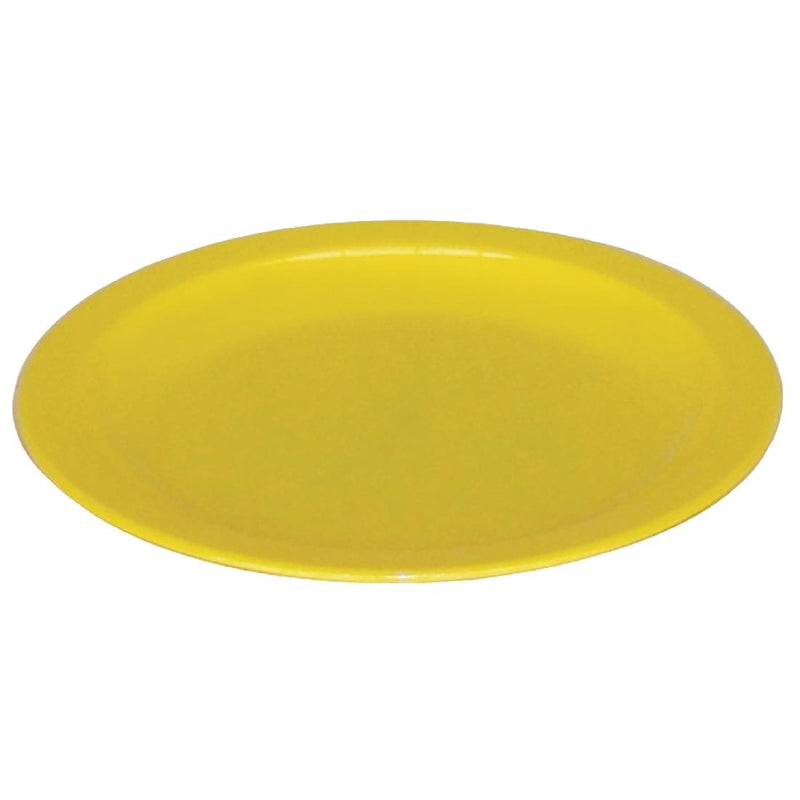 Olympia Kristallon Polycarbonate Plates Yellow 172mm (Pack of 12)