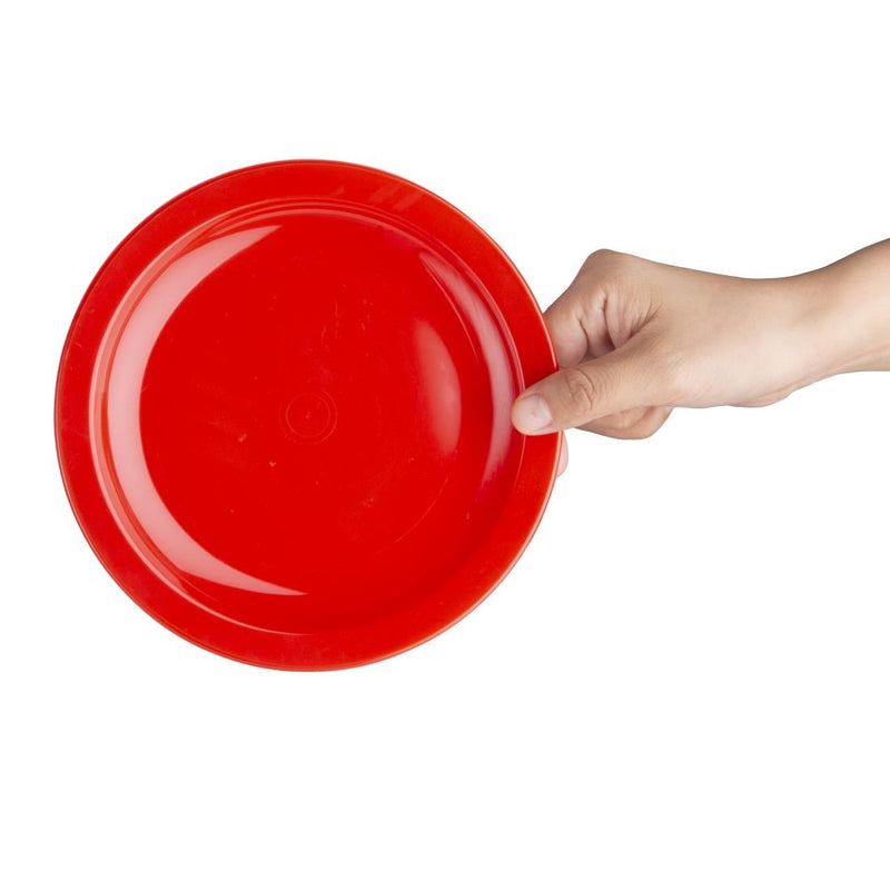 Olympia Kristallon Polycarbonate Plates Red 172mm (Pack of 12)