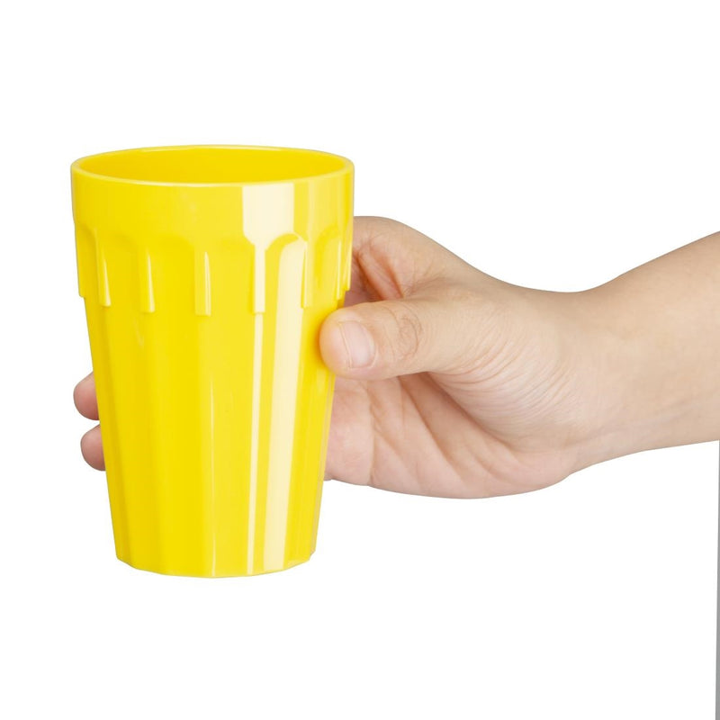 Olympia Kristallon Polycarbonate Tumblers Yellow 260ml (Pack of 12)