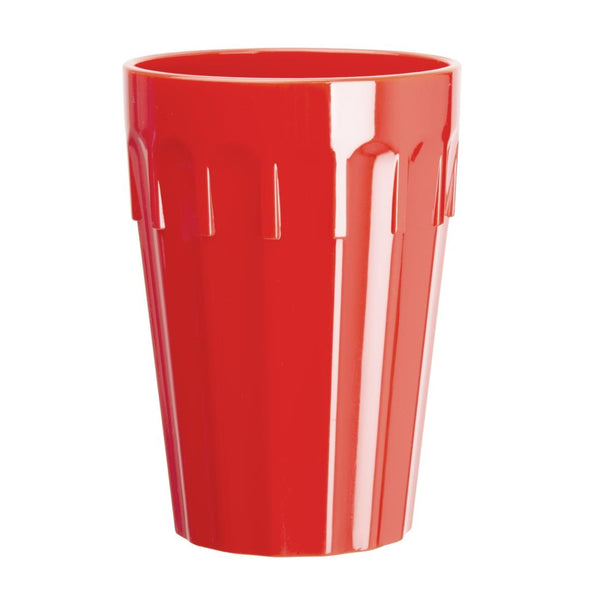 Olympia Kristallon Polycarbonat-Becher, Rot, 260 ml, 12 Stück