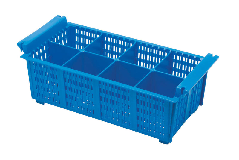 8 Compartment Cutlery Basket Blue