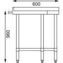 Vogue Edelstahl-Ecktisch 600 mm