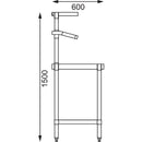 Vogue Stainless Steel Prep Station with Gantry 1500x600