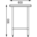 Vogue Edelstahl-Schneidebretttisch 900 mm
